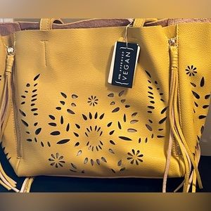 Mustard yellow, vegan leather bag. Brand new.
